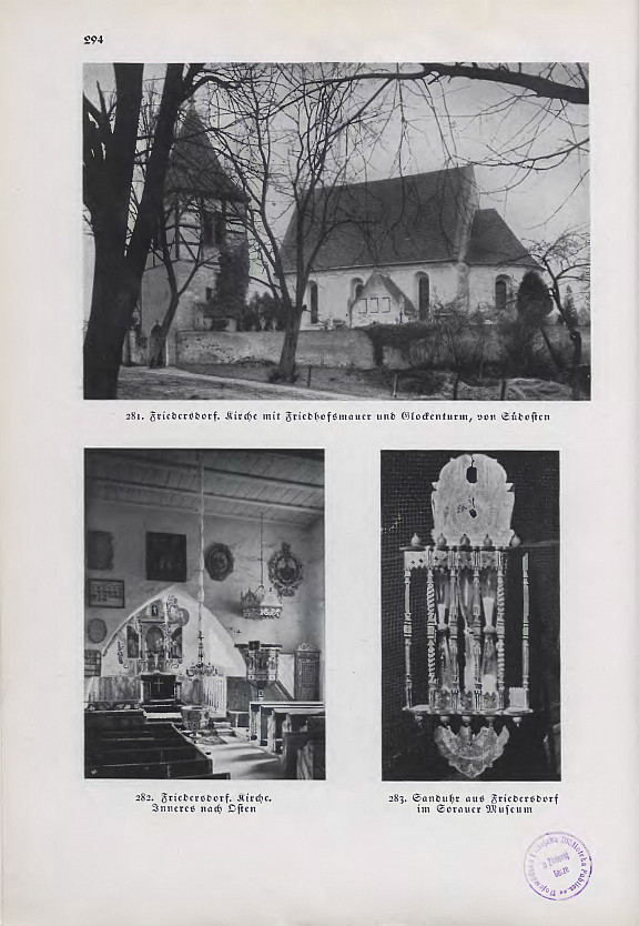 Kirche Friedersdorf aus Kunstdenkmäler des Kreises Sorau