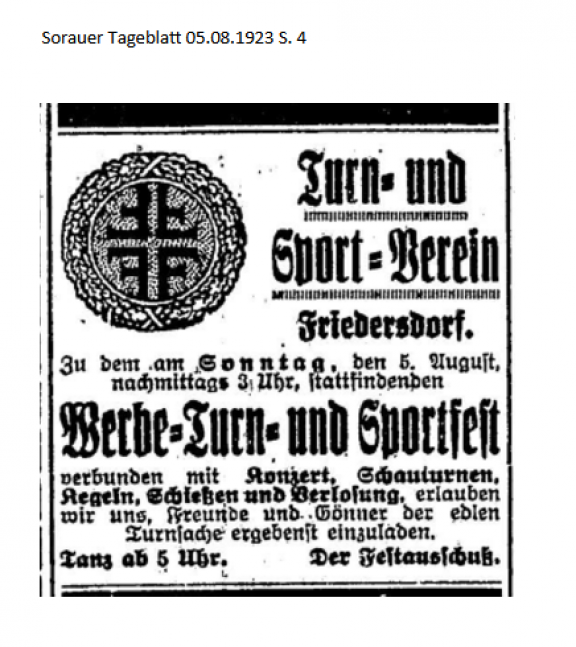 Sorauer Tageblatt 05.08.1923