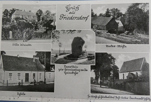 alte Postkarte mit Saarstein