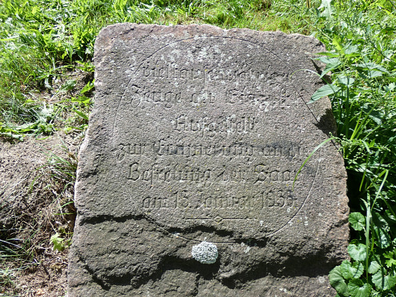 Inschrift zum Saarstein