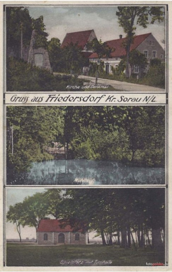 alte Postkarte -der Mühlteich ist in der Mitte zu sehen