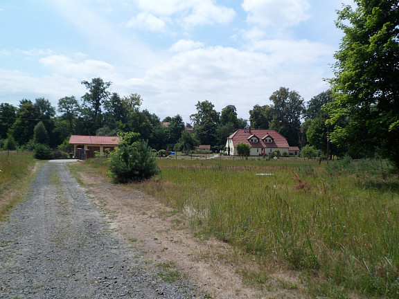 vom nördlichen Weg Blick zur Bache