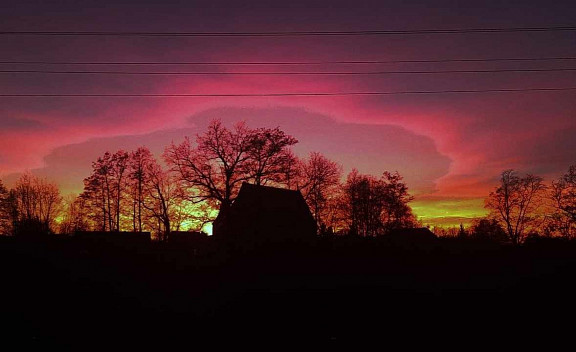 Sonnenuntergang vom 17.12.2023, Aufnahme Krzysztof Ostrowski