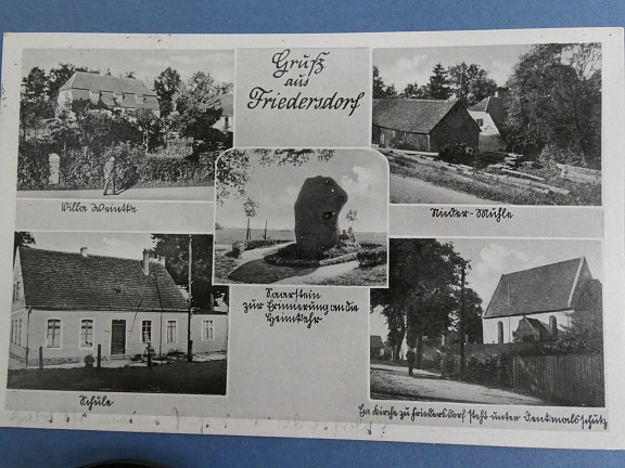 1942 Villa Weintke, Niedermühle, Saarstein, Schule, ev. Kirche