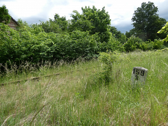 Bahnlinie bei Friedersdorf am ehemaligen Haltepunkt 259 / 3 , Foto aus 2022